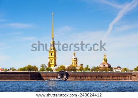 Peter and Paul Fortress, across the Neva river, St. Petersburg, Russia