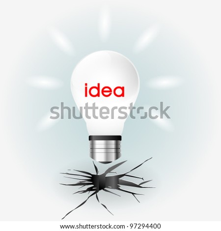 crack light bulb