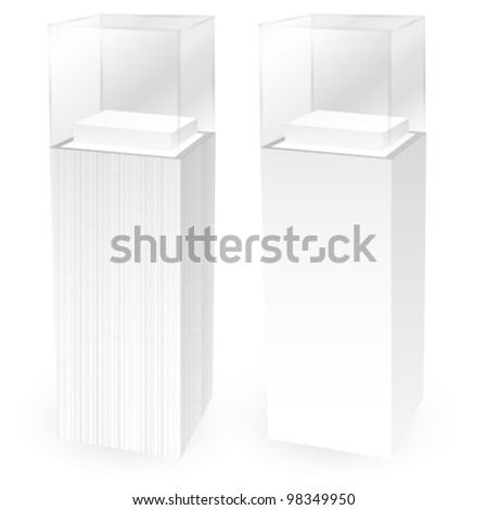 Pedestal glass display Empty Pedestal glass display Empty
