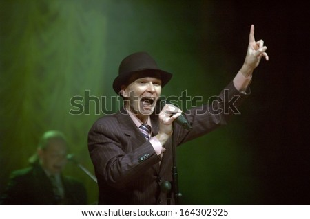 DNEPROPETROVSK, UKRAINE - NOVEMBER 24: Member of the Neo-Swing Band BOOGIE DANCE performs at the Philharmonic on November 24, 2013 in Dnepropetrovsk, Ukraine
