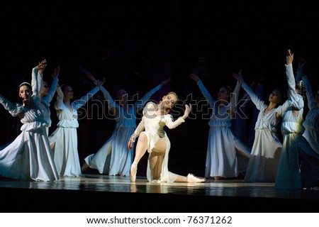 DNEPROPETROVSK, UKRAINE - APRIL 29: ?Romeo and Juliet? ballet performed by Dnepropetrovsk Opera and Ballet Theatre ballet on April 29, 2011 in Dnepropetrovsk, Ukraine.