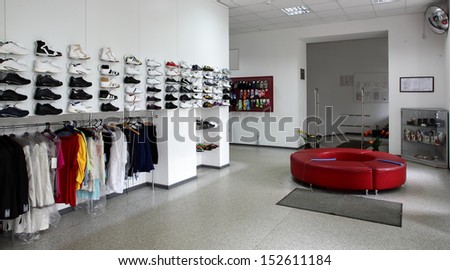 white clean and brand new shoes store