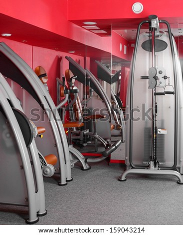 bright european gym with a lot of windows