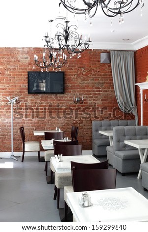 New And Clean Luxury Restaurant In European Style