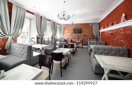 new and clean luxury restaurant in european style