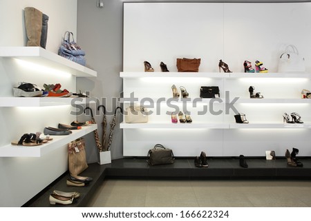 Bright Large Shoe Store With Luxury Collection