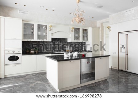 luxury kitchen interior with modern furniture luxury kitchen interior with modern furniture