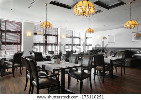 modern european restaurant with nice and bright interior