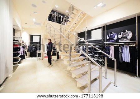 Luxury And Fashionable European Different Clothes Shop