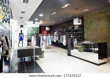 luxury and fashionable european different clothes shop