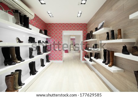 clean and bright luxury european shoes store
