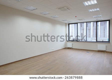 brand new interior of office with white walls