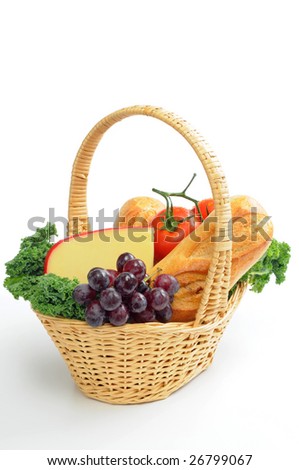 fruits and vegetables basket. fruits and vegetables.