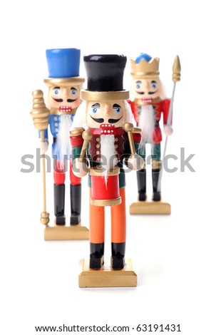 Traditional Christmas Nutcrackers On A White Background. Stock Photo 63191431 : Shutterstock