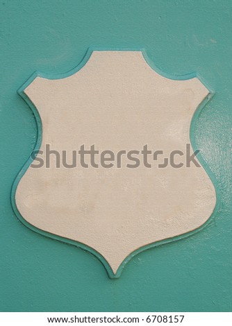 photo of generic white shield design