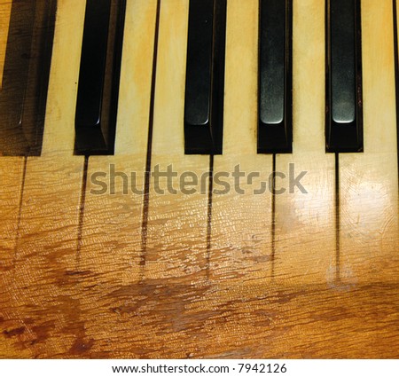 wooden piano keys