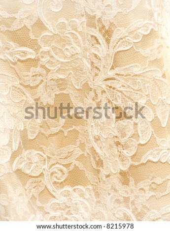 stock photo vintage wedding dress lace in sepia for background texture