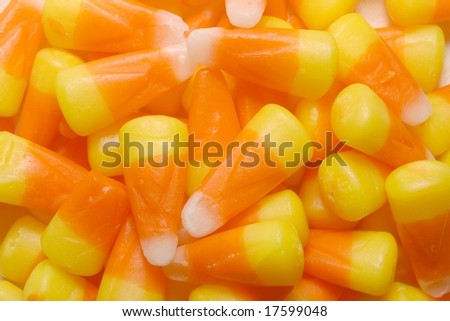 perfect closeup of holiday halloween candy corn