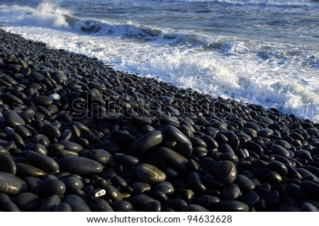 beautiful ocean, seacape, stones and water