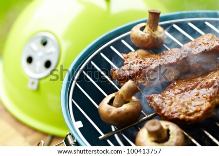 Steak and other Meat on BBQ