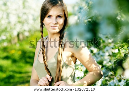 Woman in a amazing secret garden
