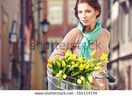 Fashion style photo of a spring  women