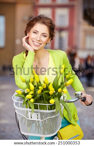 Fashion style photo of a spring women