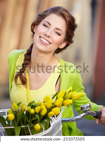 Fashion style photo of a spring women