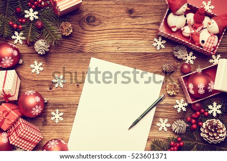 a letter to Santa Claus, Christmas gifts