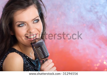 Young singer girl