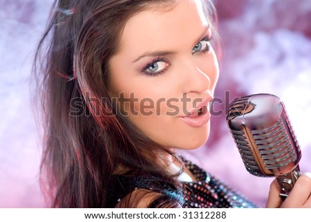 Young singer girl