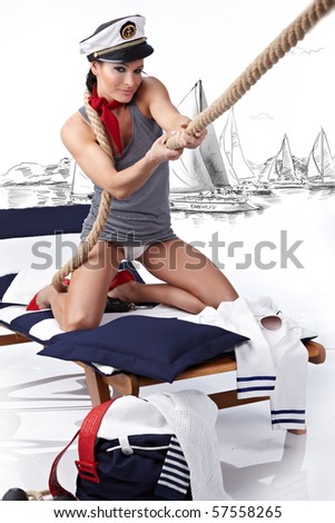 Summer Woman and Sailor fashion style