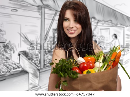 woman in a supermarket