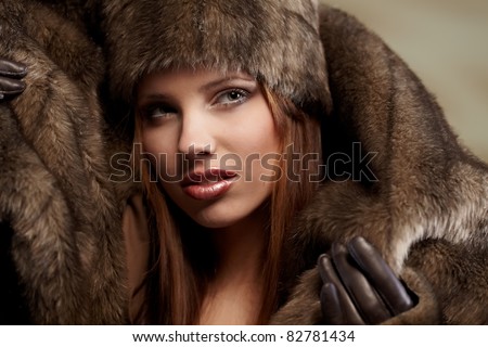 woman in winter scenery