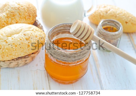 Honey, bread and milk