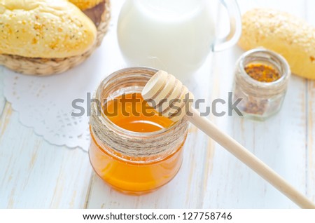 Honey, bread and milk
