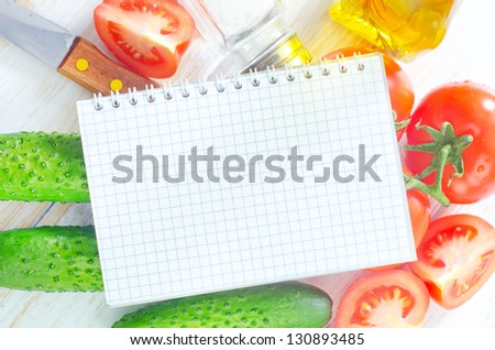 note and vegetables