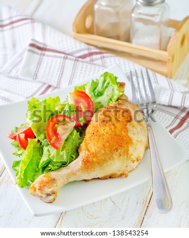 chicken with salad