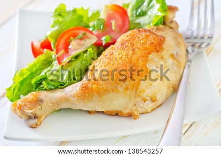 chicken with salad