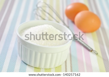 sugar and eggs