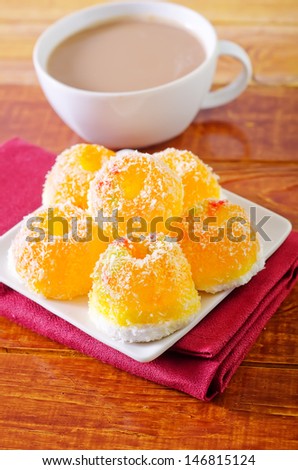 marmalade with cocoa in cup