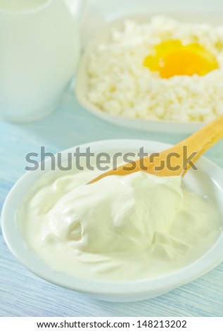 cottage,eggs,milk and sour cream