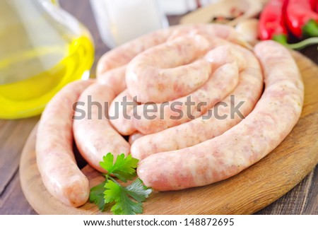 raw sausages
