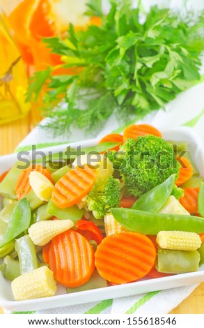 raw vegetables, mix vegetables