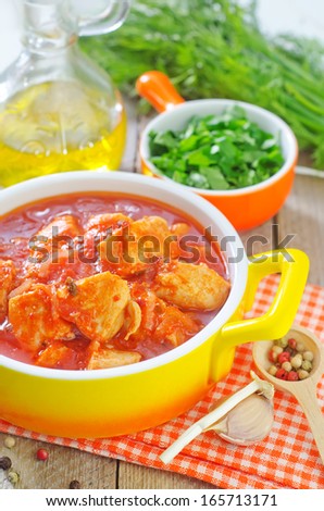 chicken with tomato sauce