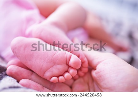 bare feet baby, baby foot, the feet of a little girl