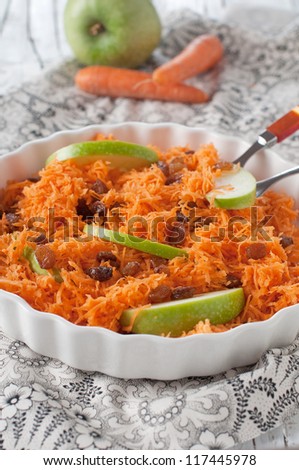 Salad with carrot and apple