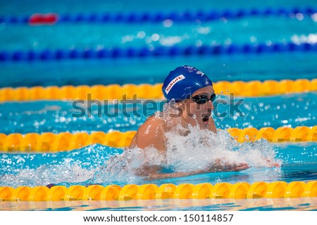 BARCELONA - AUGUST  4:   Mireia Belmonte ( Spain)  in action during Barcelona FINA World Swimming Championships on August 4, 2013 in Barcelona, Spain