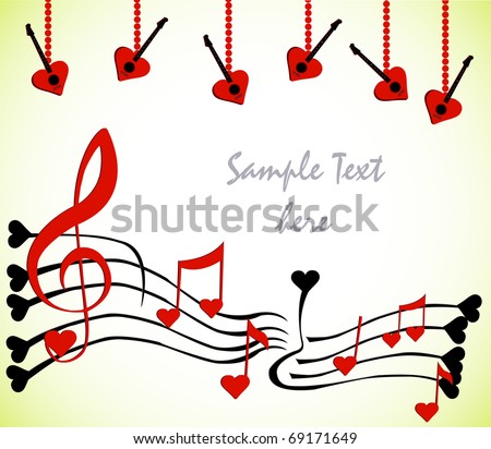 i love music backgrounds. stock vector : Love of music