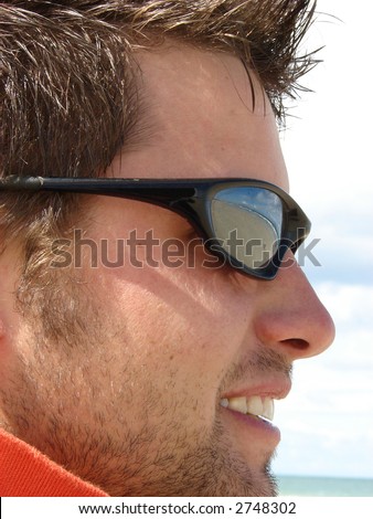 Profile of an attractive young male model